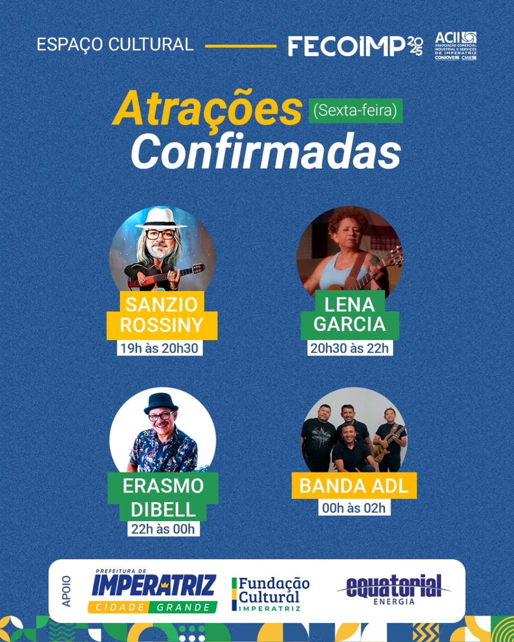 Shows desta sexta-feira na Fecoimp 2025