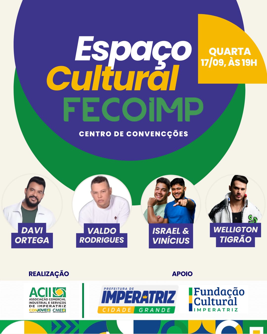 Em parceria com o Sesc, Fecoimp tem agenda repleta de atrações culturais que começam hoje