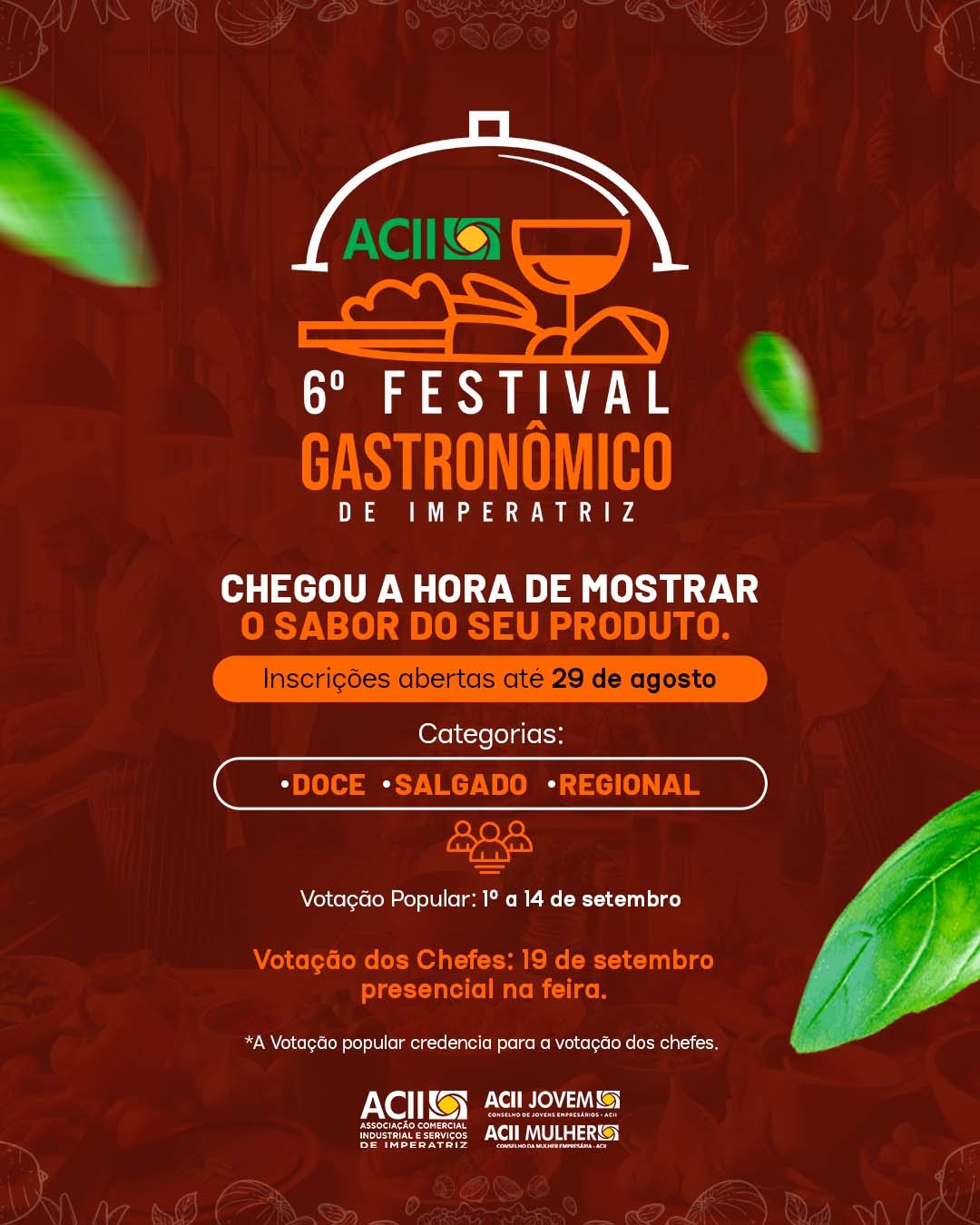 6º Festival Gastronômico está com inscrições abertas na disputa de pratos salgados, doces e regionais