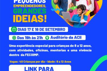 Fecoimp Kids levará atividades e vivência sobre empreendedorismo para crianças durante a Fecoimp 2026