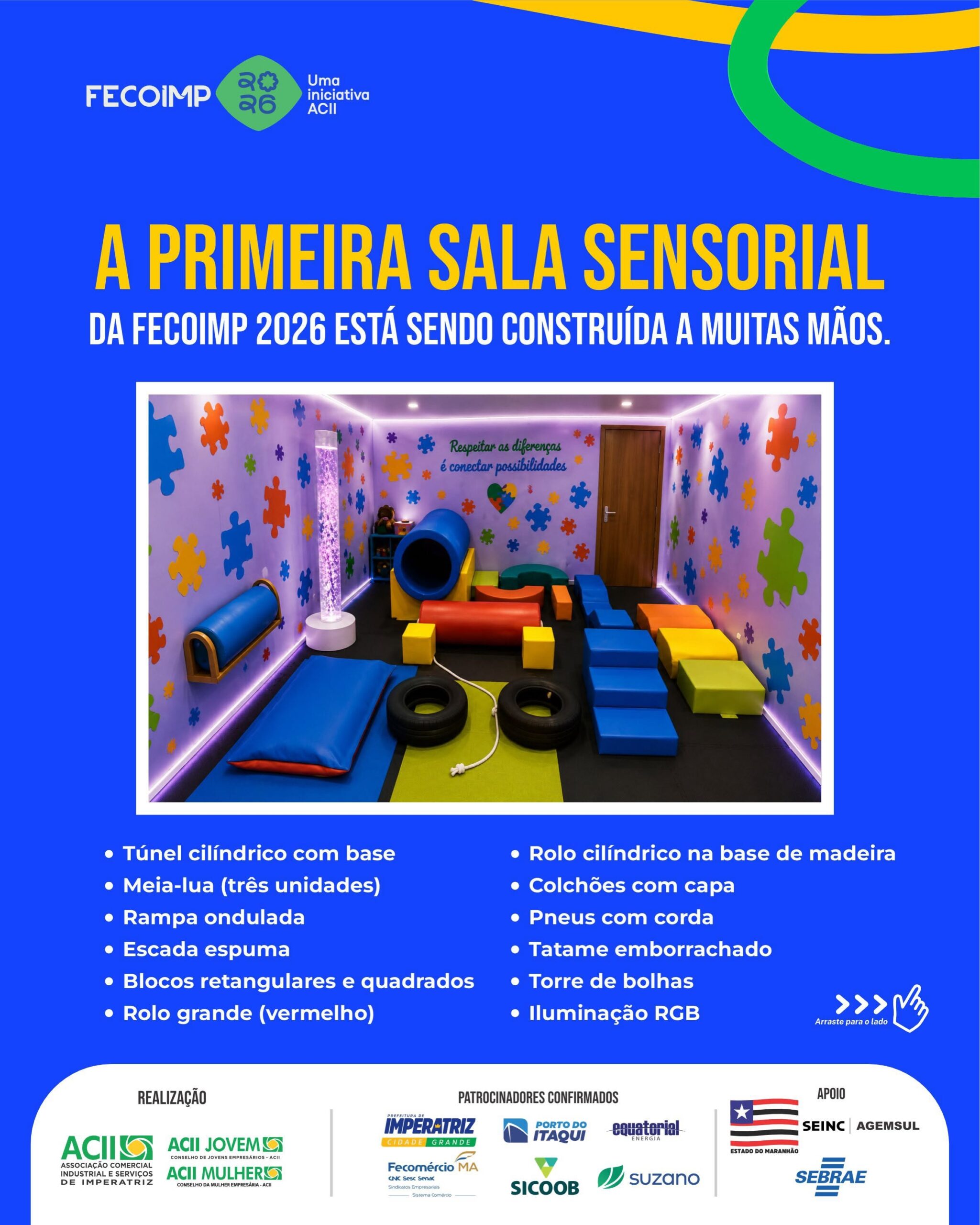 Fecoimp 2026 terá Sala Sensorial inédita para ampliar inclusão e acolhimento durante a feira