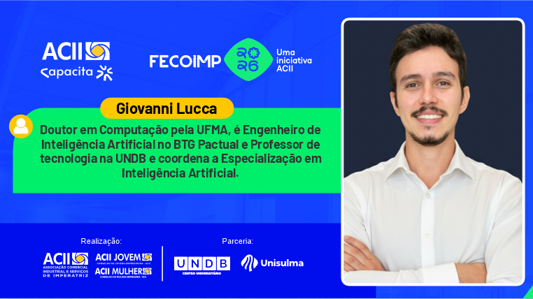 Inteligência Artificial aplicada à produtividade será tema do ACII Capacita no dia 18 na Fecoimp